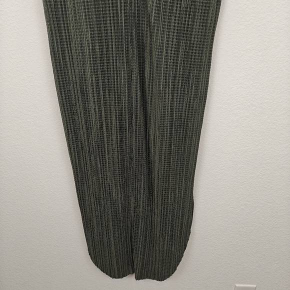 Anthropologie Sabina Musayev Textured Green Short Sleeve Midi Dress Size LG - Picture 8 of 12